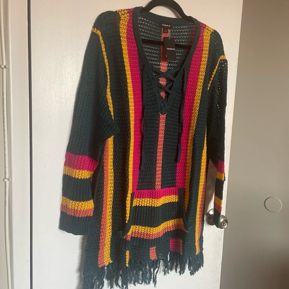 Torrid Pullover Striped V-Neck Sweater - Sizes 1X, 2X, 3X - Picture 3 of 13